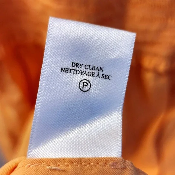 ALC Peach Smocked Puff Sleeve Linen Blend Midi Dress Size 6 - Picture 3 of 8